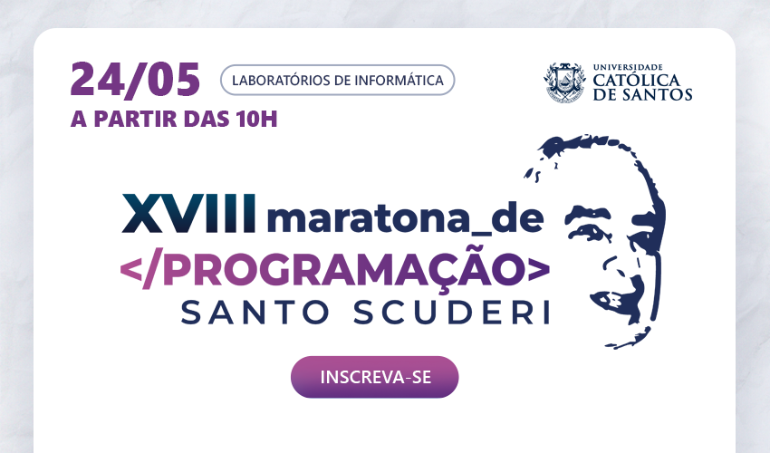 banner – Maratona de Programação Santo Scuderi 2025