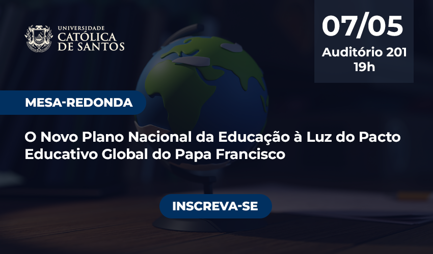 Mesa-redonda – Pacto Educativo Global do Papa Francisco – Banner 2026