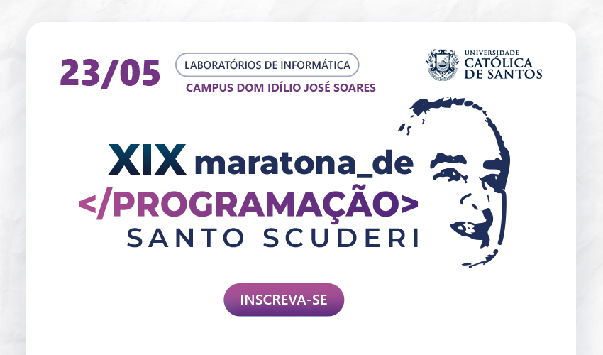 banner – Maratona de Programação Santo Scuderi 2026 2