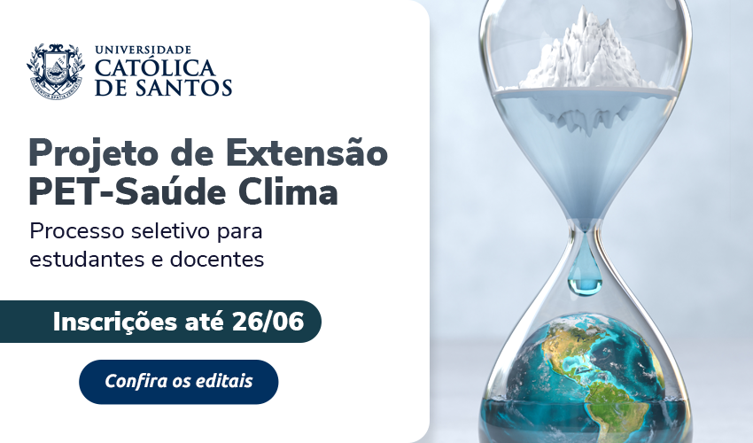 banner – Projeto de Extensão PET-Saúde Clima 2026