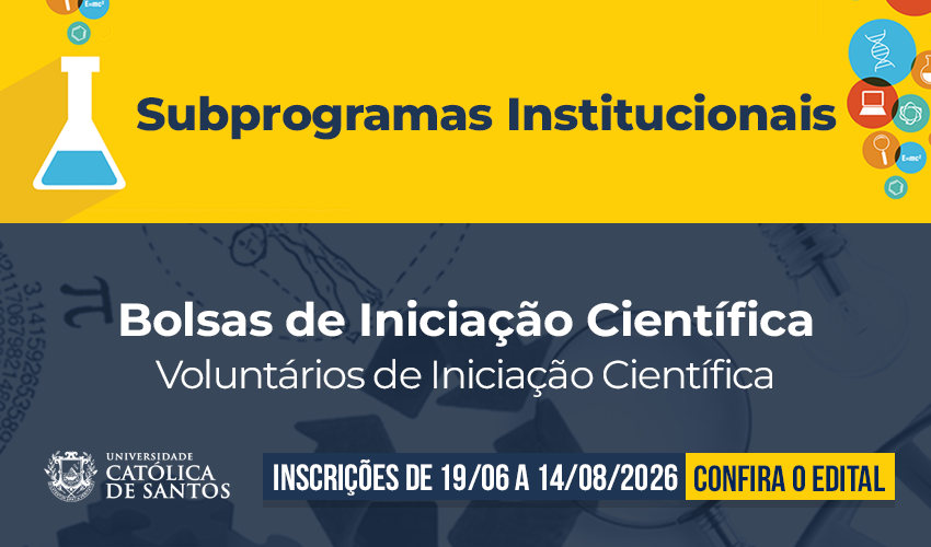 banner- Subprogramas Institucionais – Iniciação Científica – 2026
